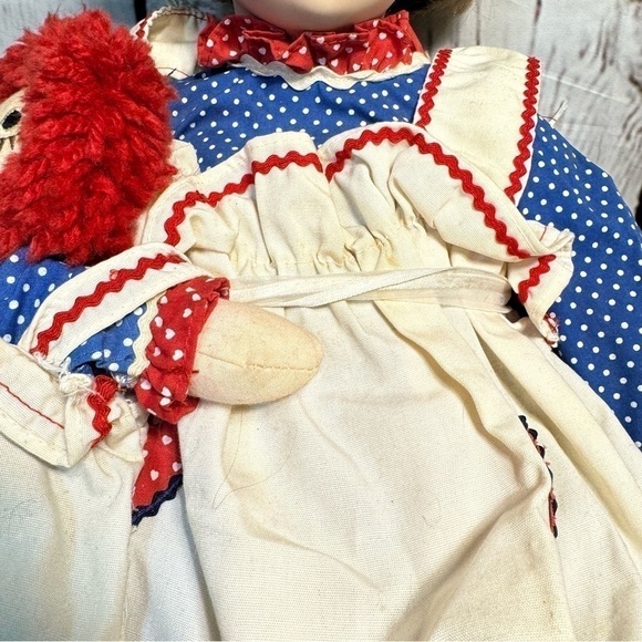 DANBURY MINT RAGGEDY ANN Porcelain vintage 80s Collectible doll GUC - Picture 11 of 15